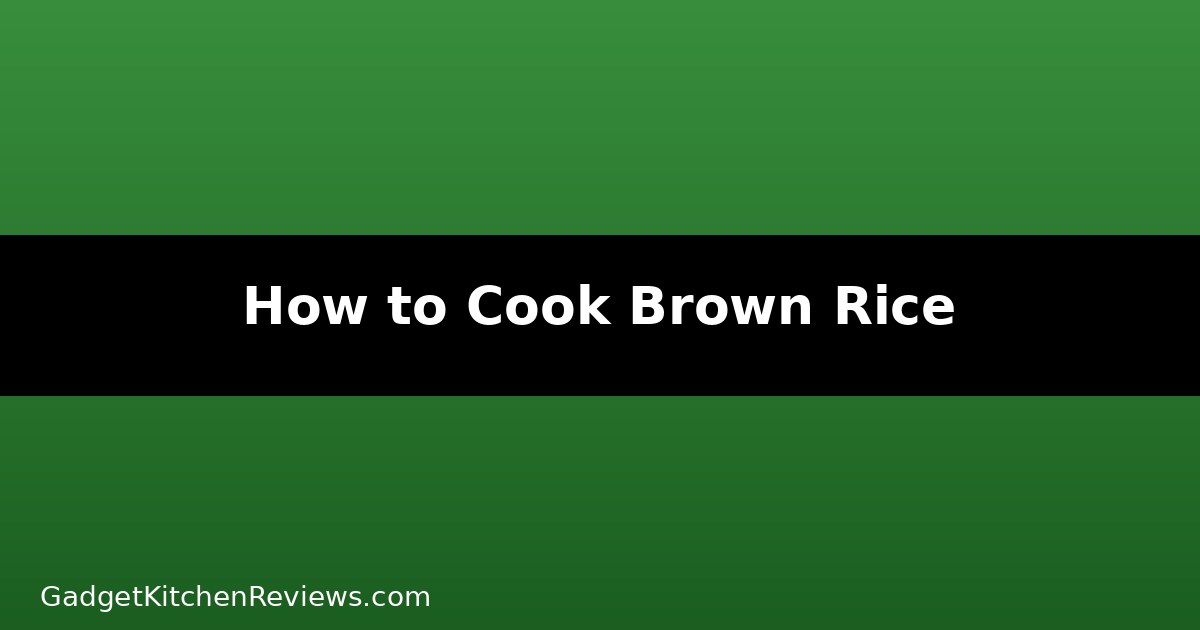 Brown rice in rice cooker guide